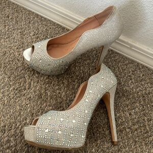 Designer glitter sparkle heels